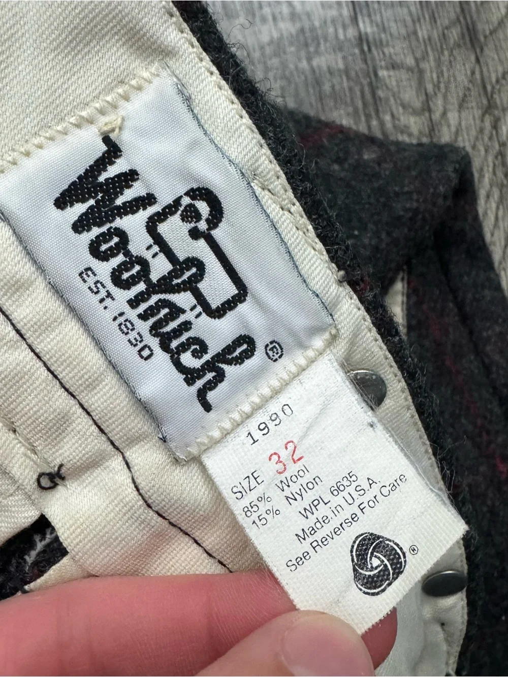 Vintage Woolrich Plaid Wool Pants - Picture 6 of 8